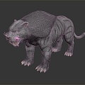 Modern saber-toothed tiger ancient animal 3d model