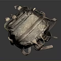 Vintage Style Backpack With Leather Straps And Metal Buckle Details