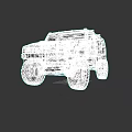 Yellow Hummer Off Road Vehicle With Large Rugged Tires And Bold Design