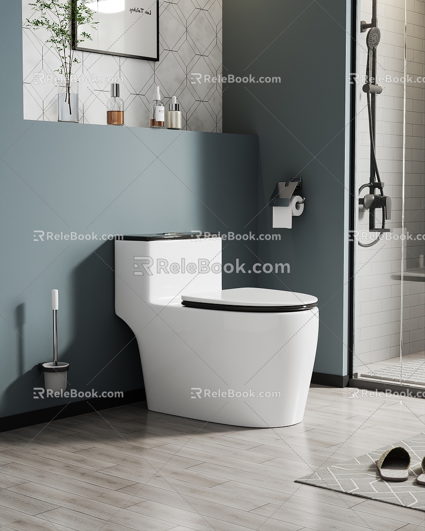 Modern toilet 3d model