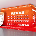 Interactive Zone Interior With Orange Design Dartboard Heart Decorations And Red Carpet 3d model