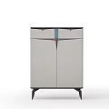Modern Shoe Cabinet With Double Doors Black Legs And Sleek Design