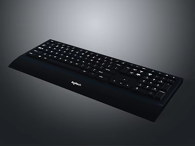 Black Digma Keyboard With Full Size Layout And Sleek Ergonomic Design 3d model