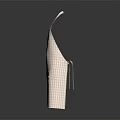 Checkered Beige And White Cotton Kitchen Apron With Adjustable Straps Design