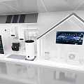 Smart Home Solar Energy System With Panels Display Screen And Equipment Setup 3d model
