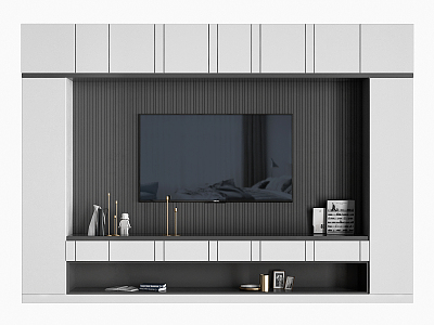 Modern TV Background Cabinet TV Background Integrated Cabinet model