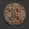 Edible Pink Green Spotted Mushroom with White Stems and Small Brown Stems Around
