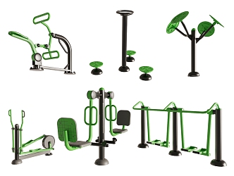 Modern Fitness Equipment Sports Equipment Community Fitness Equipment Outdoor Fitness Facilities Park Fitness Equipment 3d model