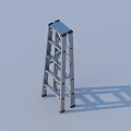 Silver Metal Step Ladder For Household Use With Stable Structure And Portable Design