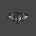 Medieval Armor With Golden Decorations Crown Helmet Red Cape And Metallic Shine