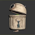 Modern trash can outdoor trash can public trash can sorting trash can 3d model