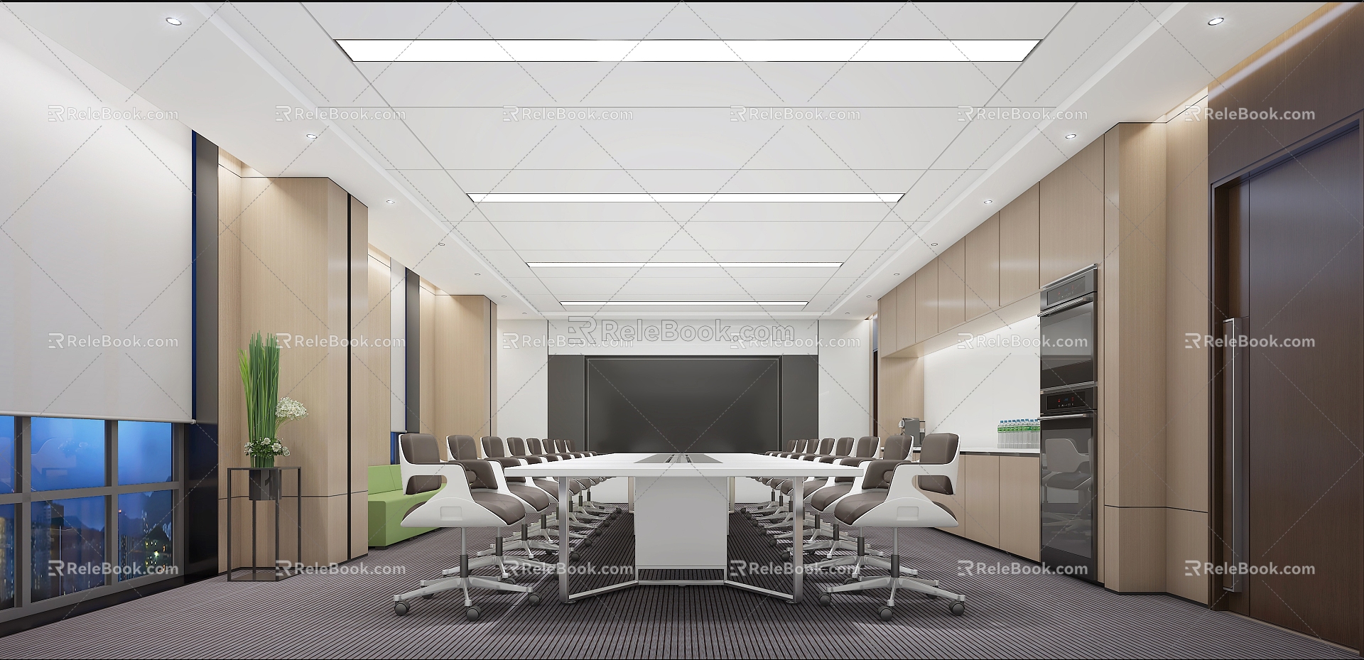 Modern office meeting room 3d model