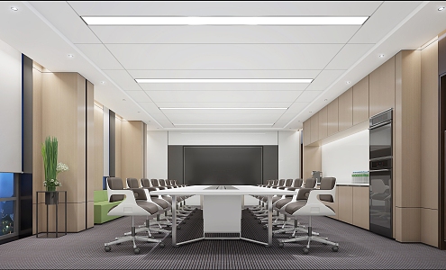 Modern office meeting room 3d model