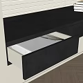 Modern Desk Drawer Table 3d model