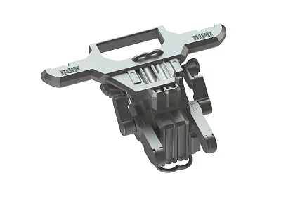 Industrial Metal Mechanical Part With Bracket Joints And Reinforced Structure 3d model