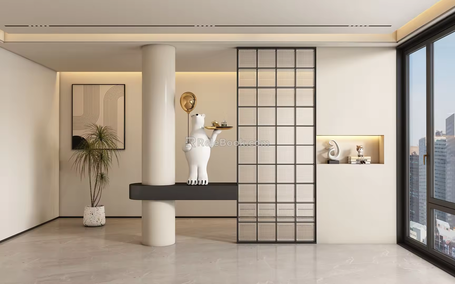Entrance aisle partition 3d model