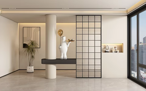 Entrance aisle partition 3d model