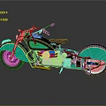 Classic Green And Black Vintage Motorcycle With Chrome Details And Retro Design Features