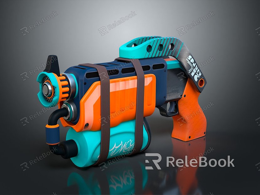 modern laser gun sci-fi laser gun ray gun electromagnetic gun model