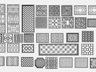 Chinese cut-out window 3d model