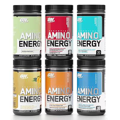 Professional Medical Devices Amino Energy Supplements in Various Colored Containers 3d model