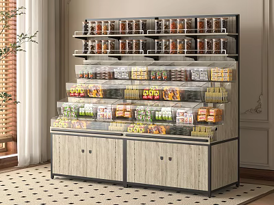 Modern Cereal Rack Shelf Dry Shelf 3d model