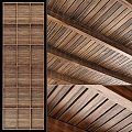 New Chinese Style Ceiling Bamboo Row Ceiling 3d model