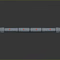 Futuristic Weapon Metallic Long Rod Design With Red Indicator Lights Sleek Surface And Reflective Finish