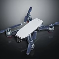 Sleek White Quadcopter Drone With Camera Four Propellers And Portable Design 3d model