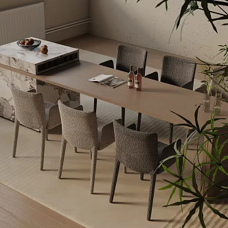 Modern table combination 3d model