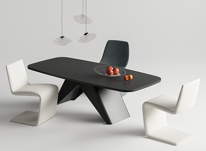 Modern Minotti Phillips Dining Table and Chair Combination 3d model