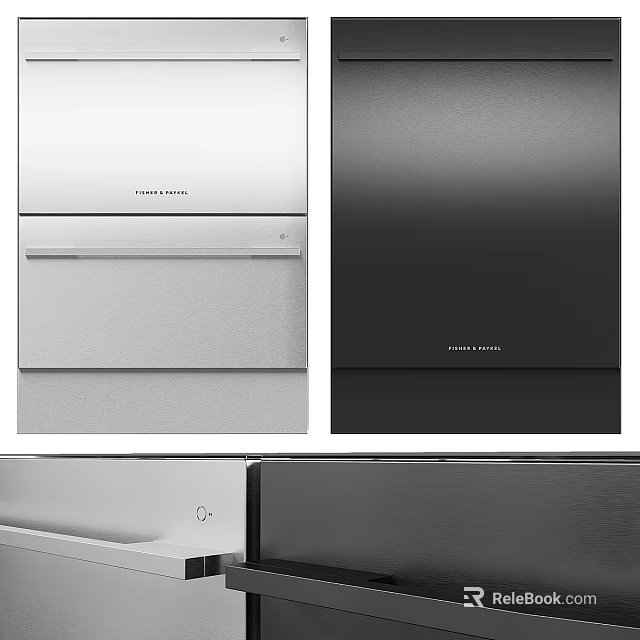 Siemens Modern Built in Kitchen Appliances With White And Black Color Options And Control Panel 3d model 