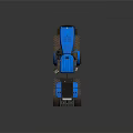 Blue Crawler Tractor For Agricultural Use With Heavy Duty Tracked Wheels Design