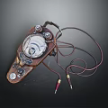 Vintage Analog Measuring Instrument With Dial Knobs Dual Probe Wires And Metal Components