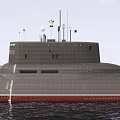 Military Submarine Weapon Sailing In Open Sea With Naval Design Features