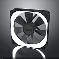 NZXT Computer Cooling Fan With White Frame And Black Blades Electronic Device