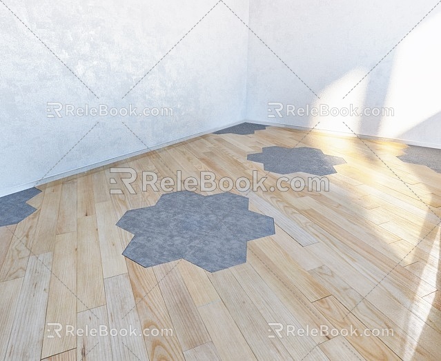 Modern Wood Flooring Close-up 3d model