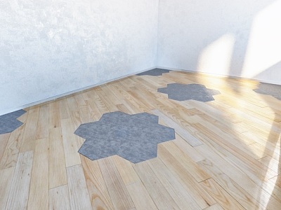 Modern Wood Flooring Close-up 3d model