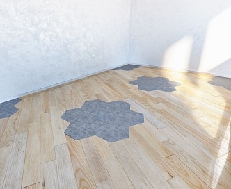 Modern Wood Flooring Close-up 3d model