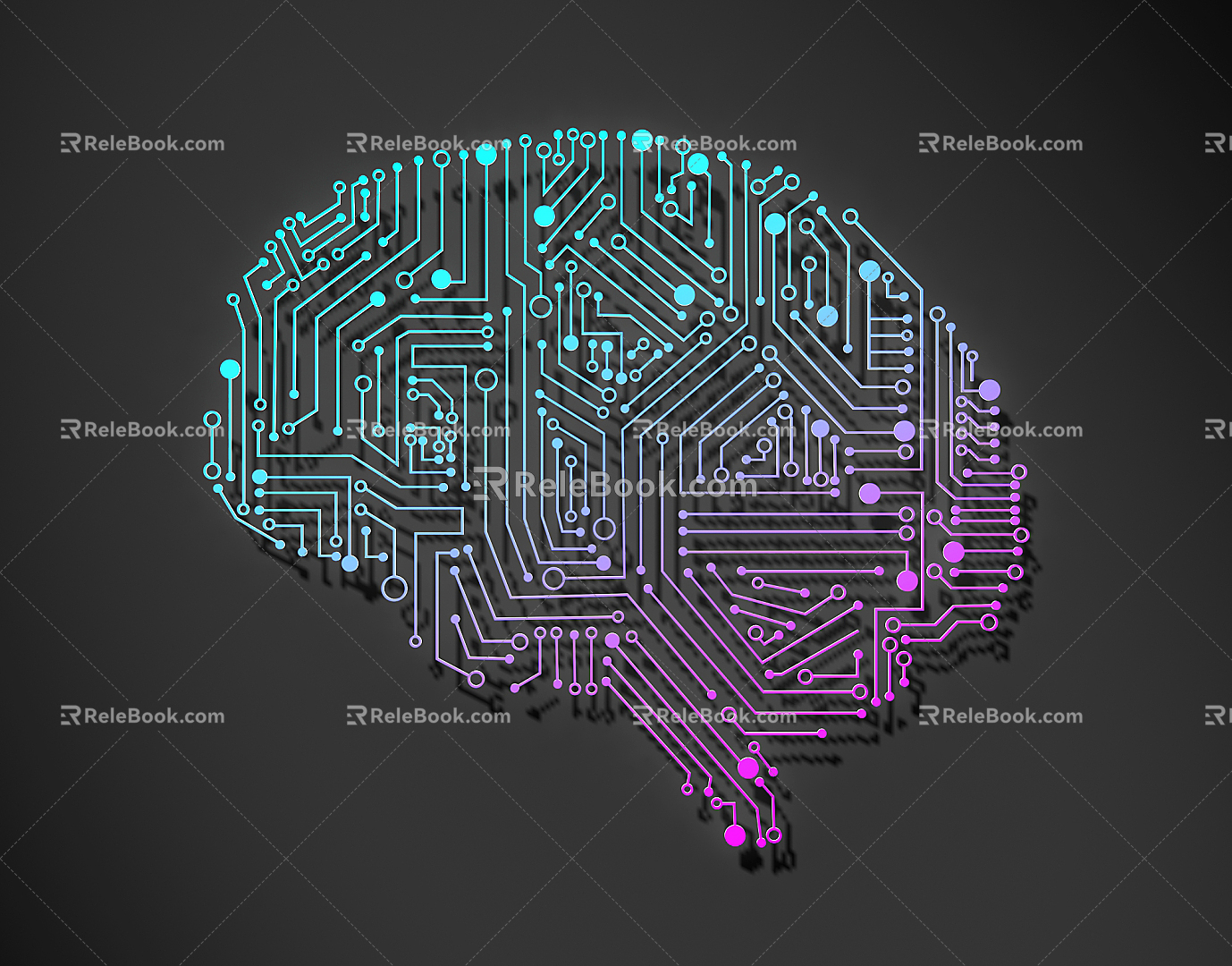 Modern science and technology lines science and technology lines modeling culture wall 3d model