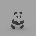 Modern toy panda 3d model