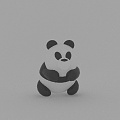 Modern toy panda 3d model