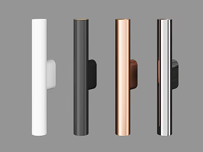 Tall Inflatable Cylindrical Columns In White Black Copper And Silver Colors For Events 3d model