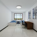 Public Security Mediation Room With Service Counter Information Boards And Office Equipment