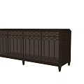 Elegant Modern Entryway Side Cabinet With Wooden Lattice Door Design And Storage Functionality
