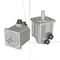 Industrial Servo Motors With High Precision Metal Housing Shaft And Connectors For Automation