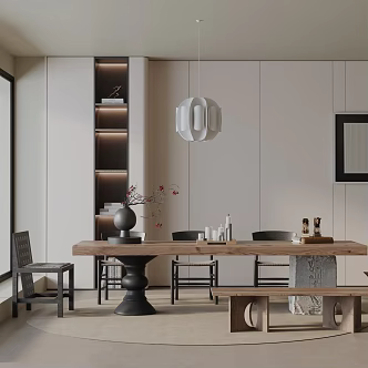 Modern table combination 3d model