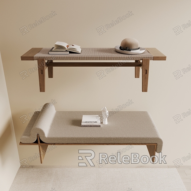 Modern bed end stool model