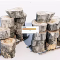 Natural Rustic Wood Logs Stacked For Home Decor And Fireplace Use