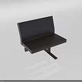 Modern Single Black Sofa With Simple Minimalist Design And Sturdy Frame